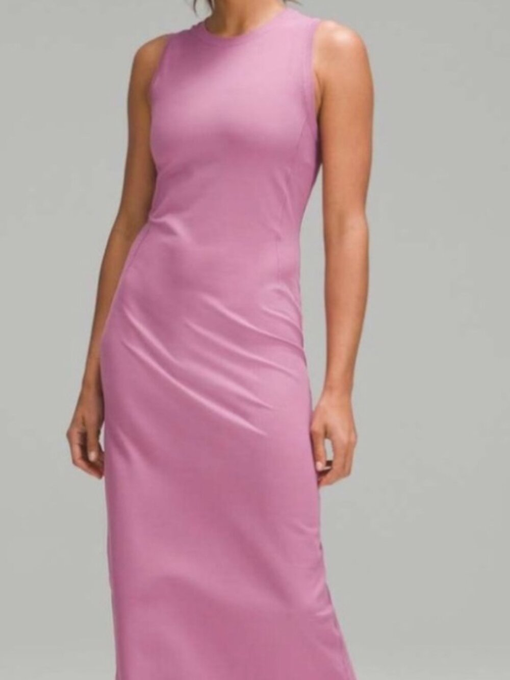 Lululemon All Aligned Ribbed Midi Dress - Pink, Size 2